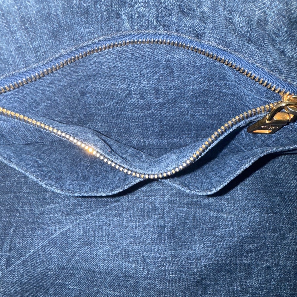 Prada Denim Logo Tote in Blue - Picture 8 of 12